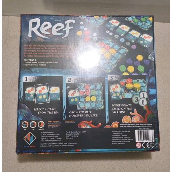 Reef Board Game By Next Move Second Edition New Sealed - Picture 3 of 3